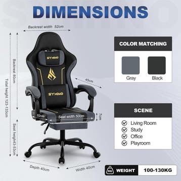 Ergonomische Bureaustoel -  Office Chair - Gamestoel - Volwa, Verzenden, Zo goed als nieuw