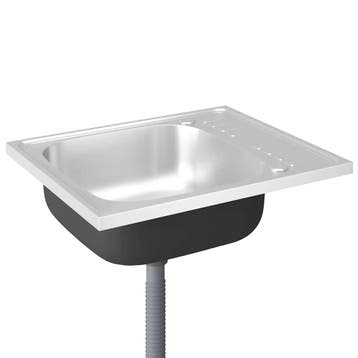 RVS Keukenwastafel met afvoerset - 34% Korting, Huis en Inrichting, Zo goed als nieuw, Minder dan 100 cm, Grijs, 25 tot 50 cm