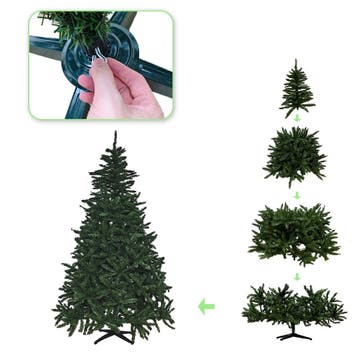 Kerstboom 240cm Uitvouwsysteem | Premium | OP=OP, Diversen, Ophalen of Verzenden, Nieuw