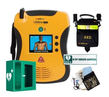 Defibtech Lifeline View AED halfautomaat - actiepakket met, Diversen, Verpleegmiddelen, Verzenden, Nieuw