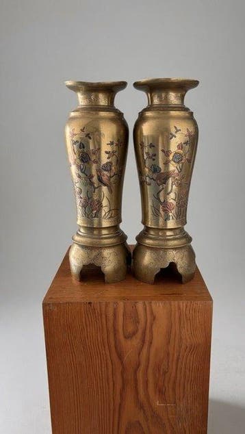 Vaas - Brons - Japan - andere - Miyao-stijl uit de, Antiek en Kunst