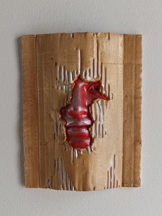 Salvatore Alibrio - Wrapping - metal red, Antiek en Kunst, Kunst | Designobjecten
