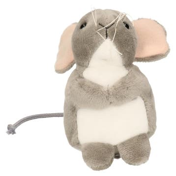 Muis knuffel - zachte pluche - grijs - 11 cm, Kinderen en Baby's, Speelgoed | Knuffels en Pluche, Verzenden, Nieuw