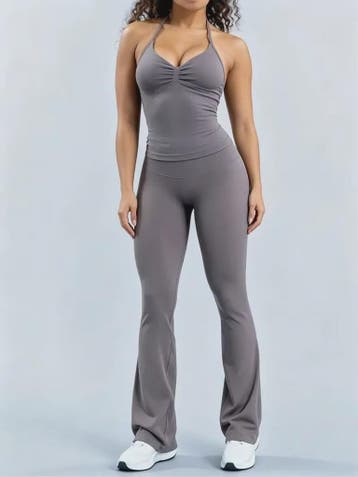 Dames Sportset: Seamless Strappy Top met Ruches & Butt Lifti, Verzenden, Nieuw