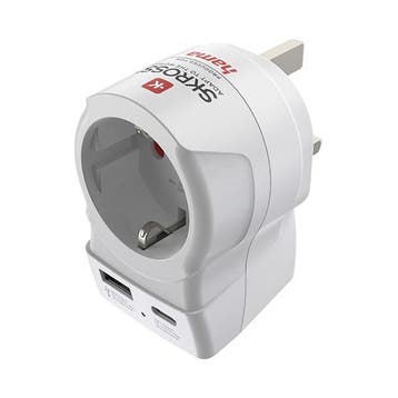 Reisstekker met USB | Hama | Europa naar Singapore, Verzenden, Nieuw
