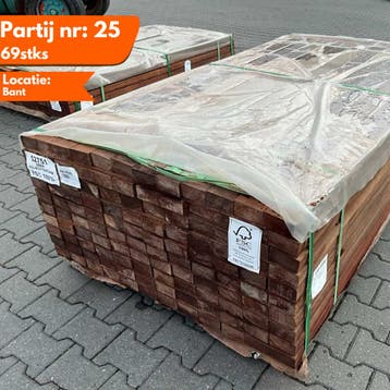 Angelim Vermelho Geschaafde Hardhouten Balken 2000x90x45mm, Ophalen of Verzenden, Nieuw