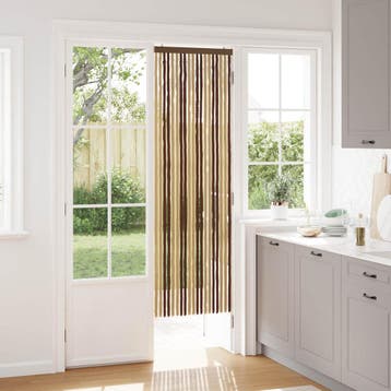 vidaXL Insecten Gordijn Chenille Bruin en beige 56 x 185 cm, Huis en Inrichting, Verzenden, Nieuw, Bruin
