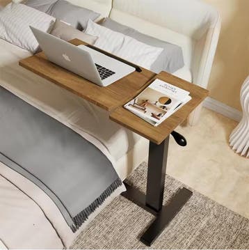 Verstelbare Overbedtafel met Wielen – Laptop en Bijzettafel, Computers en Software, Laptoptafels, Verzenden, Nieuw