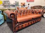 Chesterfield Maarssen  Kleine 3 zits Leren Chesterfield Bank, Huis en Inrichting, Banken | Bankstellen, Ophalen, Gebruikt, CHESTERFIELD