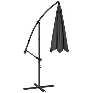 Parasol Brazil - 3,5m - Donkergrijs, Verzenden, Nieuw