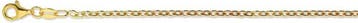Glow ketting - zilver - geel verguld - anker 2.3 mm - 50 cm, Verzenden, Nieuw