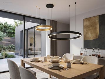 Duora Design Hanglamp Zand Zwart en Goud..., Nieuw