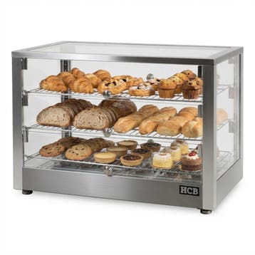 HCB Warmhoudvitrine - 70 cm - 115 liter - 230V - RVS, Verzenden, Nieuw in verpakking, Overige typen