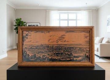 Drukblokken - Frankrijk - Parijs 1642 koperen plaquette