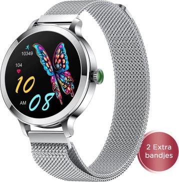 Golden Sound AMOLED Smartwatch Dames - 3 extra bandjes -, Ophalen of Verzenden, Zo goed als nieuw, Golden