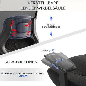 Ergonomische Bureaustoel -  Office Chair - Gamestoel - Volwa, Verzenden, Zo goed als nieuw