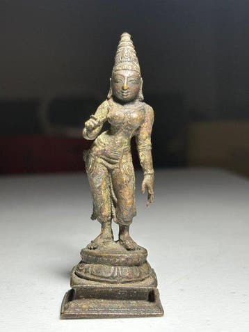 sculptuur, South Indian Bronze Goda Devi (Andal), 18th–19th, Antiek en Kunst