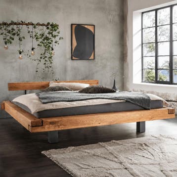 Van Schaik Mara Massief Wild Eiken Balkenbed - 200 x 210, Nieuw