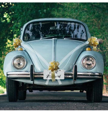 Trouwauto Decoratie Bruiloft 5-Delig Goud, Ophalen of Verzenden, Nieuw