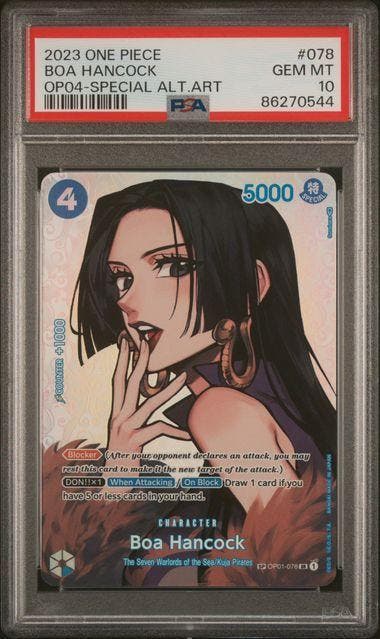 Boa Hancock (OP01-078) – PSA 10, Hobby en Vrije tijd, Verzamelkaartspellen | Pokémon, Nieuw, Ophalen of Verzenden