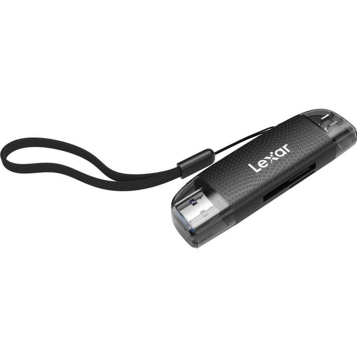 Lexar Reader LRW310 Dual Slot SD/MicroSD USB 3.1 A & C, Audio, Tv en Foto, Fotografie | Geheugenkaarten, Overige typen, Nieuw