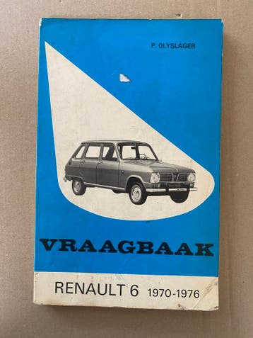 Vraagbaak Renault 6 - 1970 - 176, Ophalen of Verzenden, Gelezen, Renault