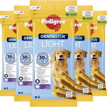 5x Pedigree Hondensnack Dentastix Light Large 87 gr, Verzenden, Hond