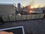 Grenen hout 21-planks schermen met antraciet glad beton, Nieuw
