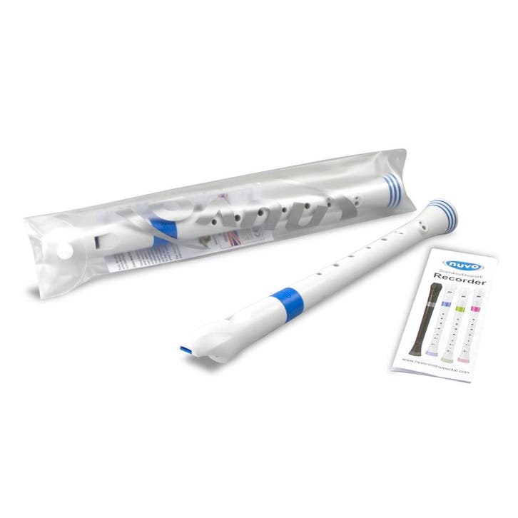 NUVO B300 BL sopraanblokfluit wit-blauw barok vingerzetting, Muziek en Instrumenten, Blaasinstrumenten | Blokfluiten, Nieuw, Ophalen of Verzenden