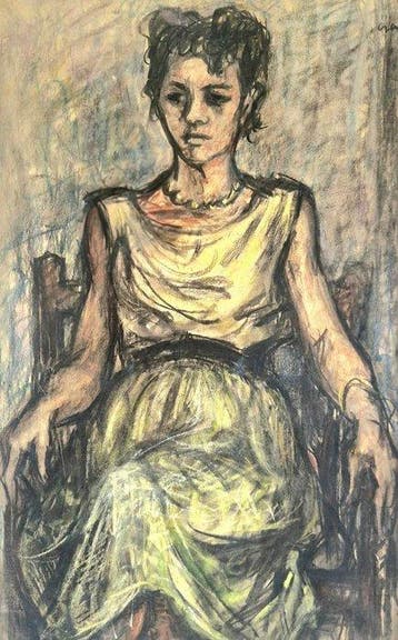 Margit Gráber (1895-1993) - Young Woman, Dressed in Yellow