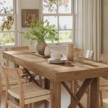 Eettafel 63 Inch Farmhouse Stijl - Bruin Hout - Geschikt voo, Verzenden, Nieuw