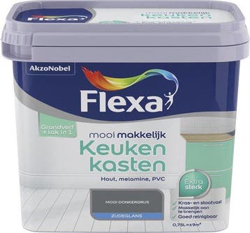 Flexa Mooi Makkelijk Keukenkasten - Zijdeglans Mooi, Verzenden, Nieuw, Verf, Grijs