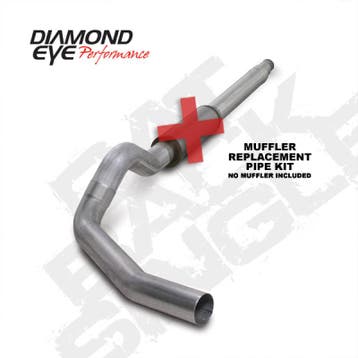 Diamond Eye KIT 5in Catback MFLR RPLCMENT PIPE Single AL:, Ophalen of Verzenden, Nieuw