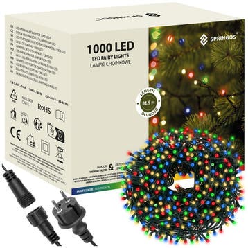 Kerstverlichting | 80 m | 1000 LED | Veelkleurig, Diversen, Ophalen of Verzenden, Nieuw