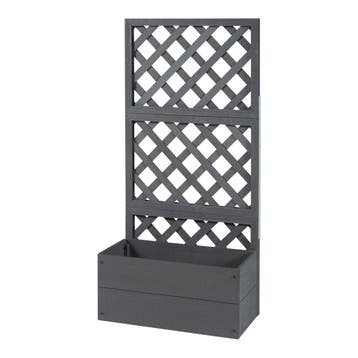 Plantenbak met latwerk Amstelveen HKC 135x65x30 cm grijs [en, Verzenden