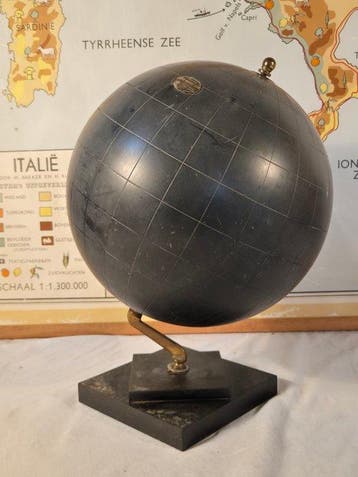 Tabletop globe, Slate surface globe - George Philips & Son
