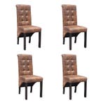 vidaXL Eetkamerstoelen 4 st kunstleer bruin, Verzenden, Nieuw, Bruin