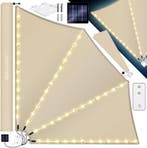 KESSER® opvouwbaar balkonscherm - LED - 140x140cm - Beige, Verzenden, Zo goed als nieuw