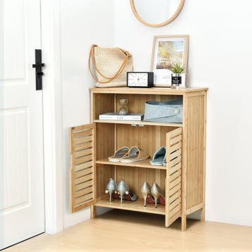 Badkamerkast Eslöv bamboe 81x65,5x31 cm houtkleurig, Verzenden, Nieuw