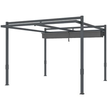 TRUUSK Pergola Paviljoen Ca. 3,5x3m - Aluminium - Stabiel -, Verzenden