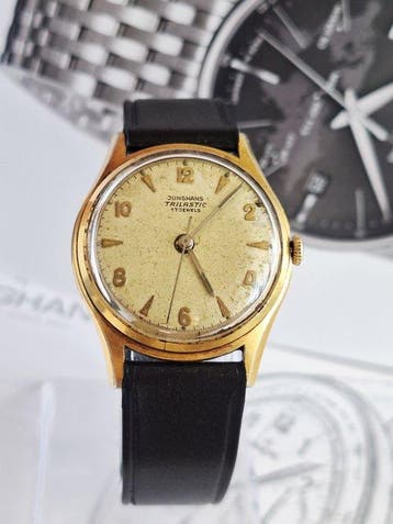 Junghans - Trilastic ca J 93/1 Vergoldet 20 Mikron Gold -, Nieuw