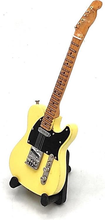 Baby miniatuur replica Telecaster gitaar 15cm B. Springsteen, Ophalen of Verzenden, Nieuw, Pop, Beeldje of Miniatuur