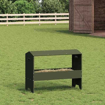 vidaXL Voederbak voor vee Olijfgroen 79 x 35 x 62 cm 15 kg, Verzenden, Nieuw