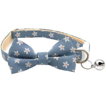 Kattenhalsband - Puppyhalsbandje met strik Blauw Sunflower, Dieren en Toebehoren, Ophalen of Verzenden, Nieuw