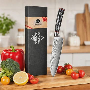 Professioneel Damascus Koksmes - 67 Lagen Staal, Ergonomisch, Verzenden, Nieuw