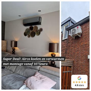 Airco monteur/installatie,split Airco unit inclusief montage, Nieuw, Afstandsbediening, 100 m³ of groter, Verwarmen