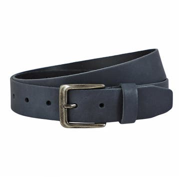 Landley Blauwe Leren Jeans Riem - 4 cm - Dames & Heren - 95, Kleding | Dames, Verzenden, Nieuw, 100 cm of meer, 3 tot 5 cm