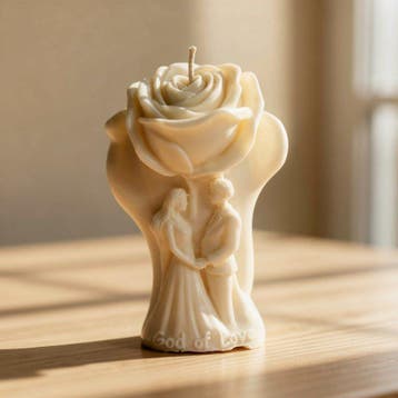 Roos Sculptuur Designkaars | Scentulp, Verzenden, Nieuw