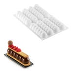 Silikomart Siliconen Vorm Truffel Eclair (8x) 130x31x28(h)mm, Verzenden, Nieuw