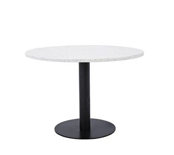Eettafel - Ingvar - 106 cm - Wit - Terrazzo - Jörn, Verzenden, Nieuw